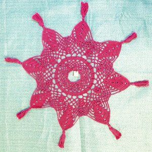 Home Decor Anthro Style Mandela Crochet Dolly Authentic Cultural Hand India Made